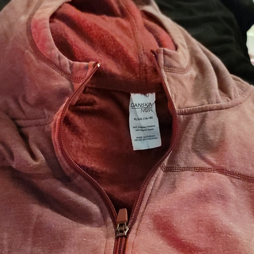 XL danskin now fleece jacket